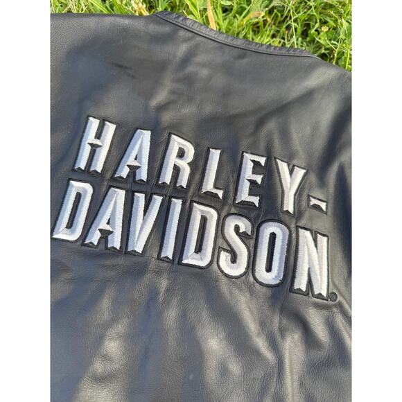 Harley Davidson Leather Vest size Large - Picture 2 of 6